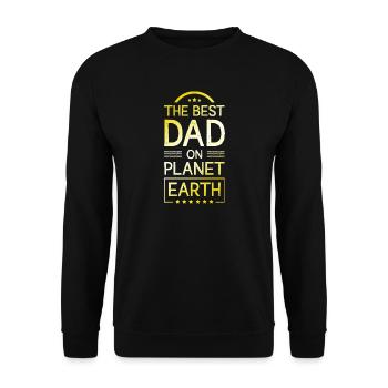 Der Beste Papa Vatertag - Unisex Pullover - Schwarz - Vorne - Alina (178cm) & Michal (187cm)