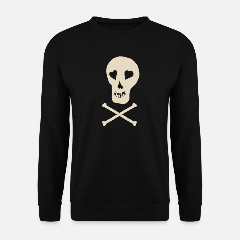 Skull with bones - Unisex Sweatshirt - black