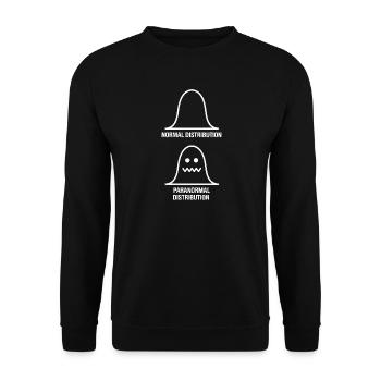 Math Statistics Normal Paranormal Distribution - Unisex Sweatshirt - black - Front - Alina (178cm) & Michal (187cm)