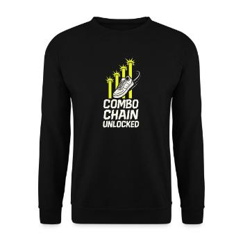Anime Dance Streetwear Manga Hip Hop Otaku Crew - Unisex Pullover - Schwarz - Vorne - Alina (178cm) & Michal (187cm)