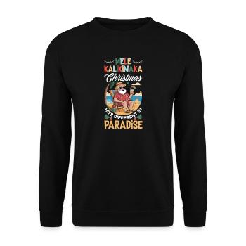 Mele Kalikimaka Hawaiian Christmas - Unisex Sweatshirt - black - Front - Alina (178cm) & Michal (187cm)
