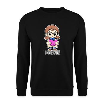 I'm rather reserved and introverted - Unisex Sweatshirt - black - Front - Alina (178cm) & Michal (187cm)