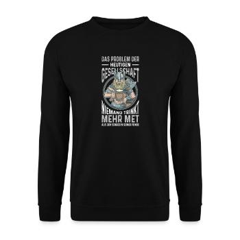 Tenues vikings Valhalla Mythologie nordique - Sweat-shirt Unisexe - noir - Devant - Alina (178cm) & Michal (187cm)