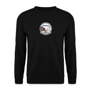 Dänemark - eine Nordische Perle - Unisex Pullover - Schwarz - Vorne - Alina (178cm) & Michal (187cm)