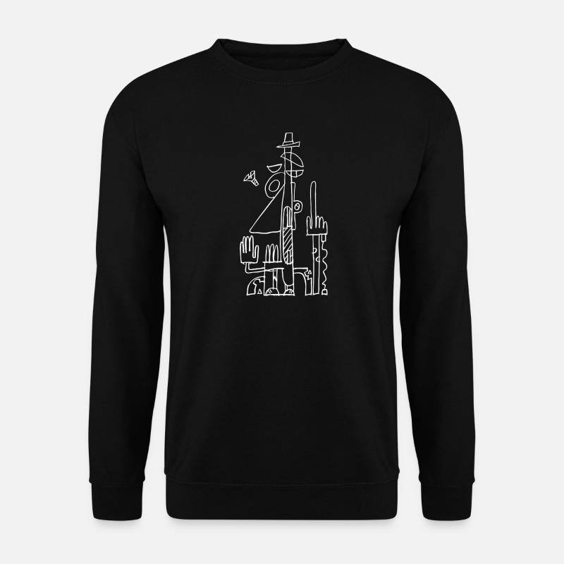 herr abstrakt - Unisex Pullover - Schwarz