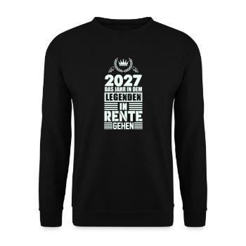 2027: Jahr der Legenden im Ruhestand - Unisex Pullover - Schwarz - Vorne - Alina (178cm) & Michal (187cm)