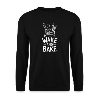 Morgengebacken-Ritual - Unisex Pullover - Schwarz - Vorne - Alina (178cm) & Michal (187cm)