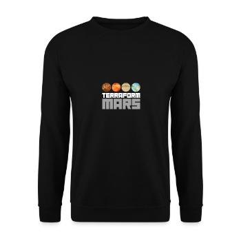 Occupy Mars Terraforming Retro Aeronautics Space - Unisex Sweatshirt - black - Front - Alina (178cm) & Michal (187cm)