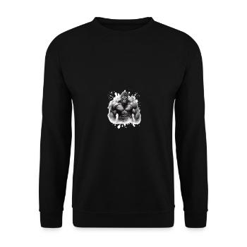 Musculation Gorilla - Sweat-shirt Unisexe - noir - Devant - Alina (178cm) & Michal (187cm)