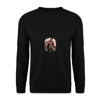 Spartaner Muskeln Gladiator - Unisex Pullover - Schwarz - Vorne - Alina (178cm) & Michal (187cm)