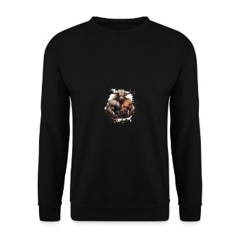 Muscles du taureau - Sweat-shirt Unisexe - noir - Devant - Alina (178cm) & Michal (187cm)