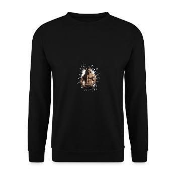 Indian Muscles Chief - Unisex Sweatshirt - black - Front - Alina (178cm) & Michal (187cm)