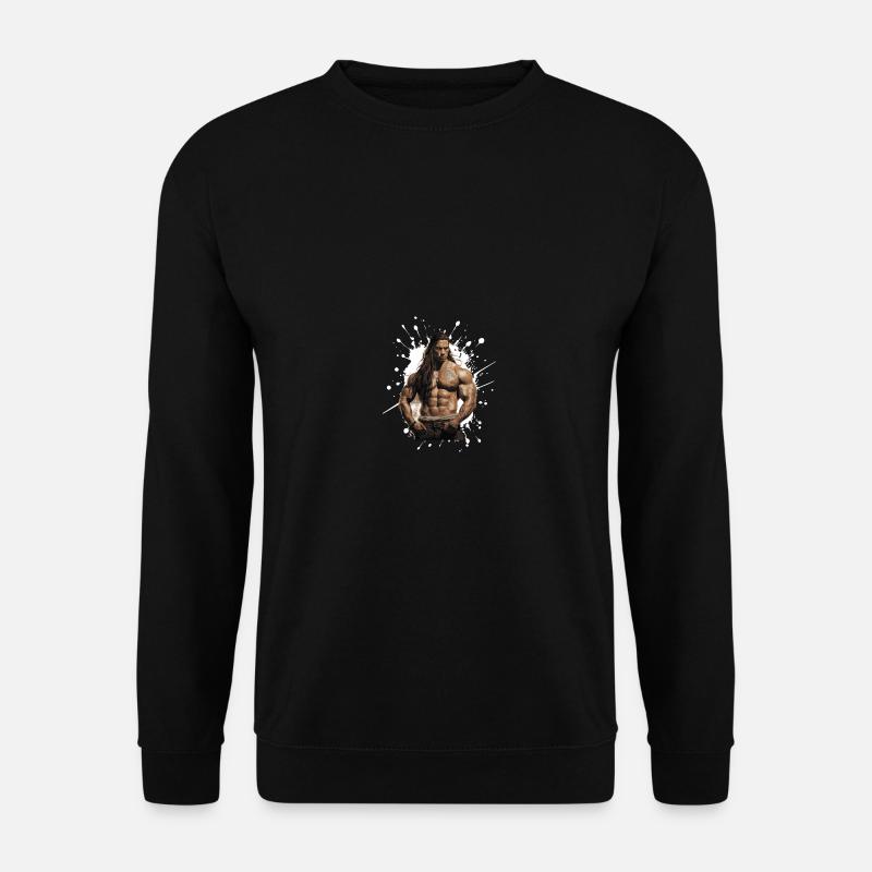 Indianer Muskeln Häuptling - Unisex Pullover - Schwarz