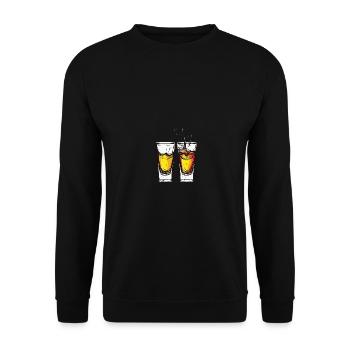 Tequila Gläser Vodka - Unisex Pullover - Schwarz - Vorne - Alina (178cm) & Michal (187cm)