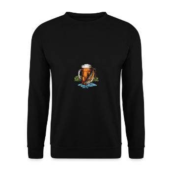 Fishing Fishing Beer - Unisex Sweatshirt - black - Front - Alina (178cm) & Michal (187cm)