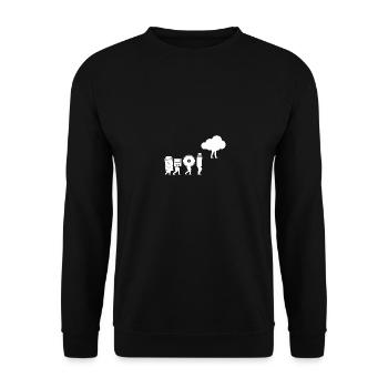 Evolution of Data Storage Coding Computer Cloud - Unisex Sweatshirt - black - Front - Alina (178cm) & Michal (187cm)