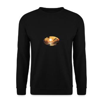 Beach sunset vintage surfers - Unisex Sweatshirt - black - Front - Alina (178cm) & Michal (187cm)