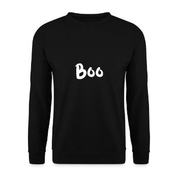 Boo - Halloween - Unisex Sweatshirt - black - Front - Alina (178cm) & Michal (187cm)