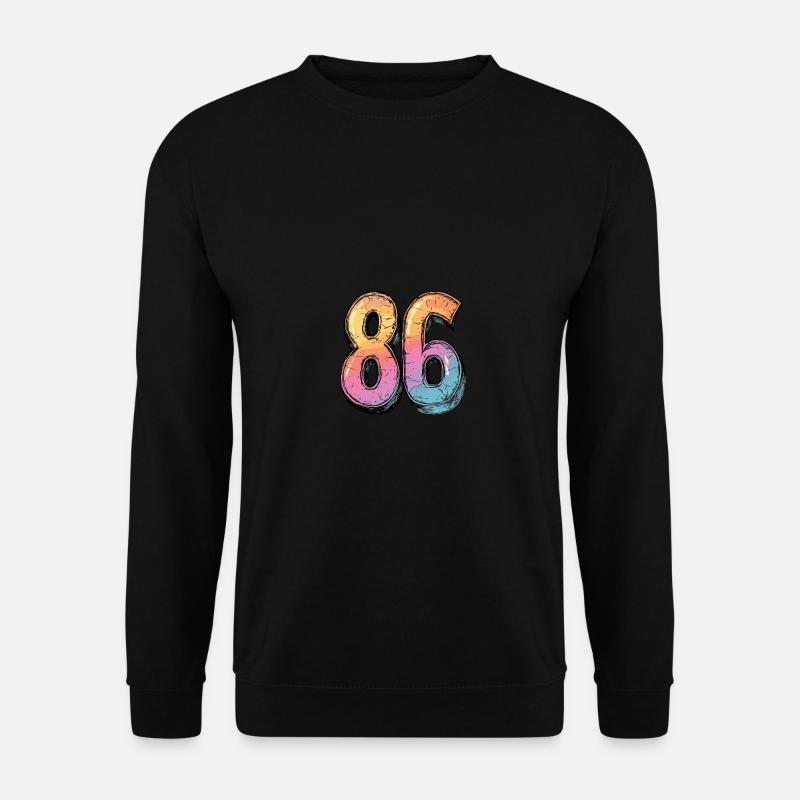 86 Zahl Comic - Unisex Pullover - Schwarz