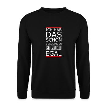 Ist Mir Egal - Unisex Pullover - Schwarz - Vorne - Alina (178cm) & Michal (187cm)