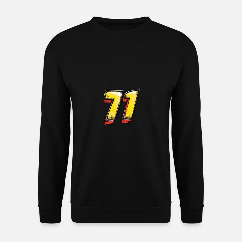 71 Zahl Comic - Unisex Pullover - Schwarz