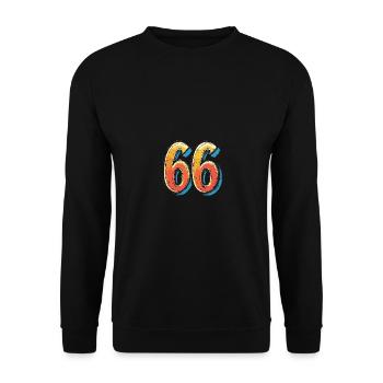 66 Number Comic - Unisex Sweatshirt - black - Front - Alina (178cm) & Michal (187cm)