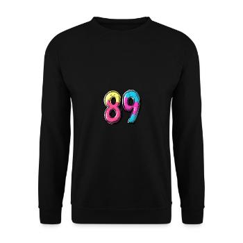 89 Number Comic - Unisex Sweatshirt - black - Front - Alina (178cm) & Michal (187cm)