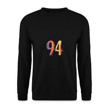 94 Number Comic - Unisex Sweatshirt - black - Front - Alina (178cm) & Michal (187cm)