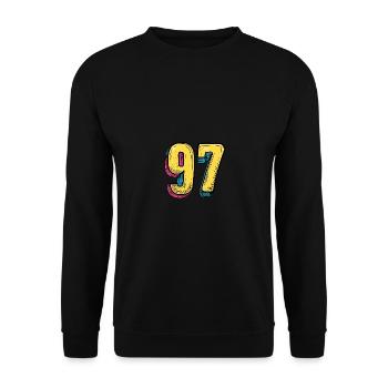 97 Number Comic - Unisex Sweatshirt - black - Front - Alina (178cm) & Michal (187cm)
