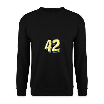 42 Number Comic - Unisex Sweatshirt - black - Front - Alina (178cm) & Michal (187cm)