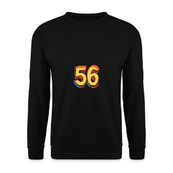 56 Number Comic - Unisex Sweatshirt - black - Front - Alina (178cm) & Michal (187cm)
