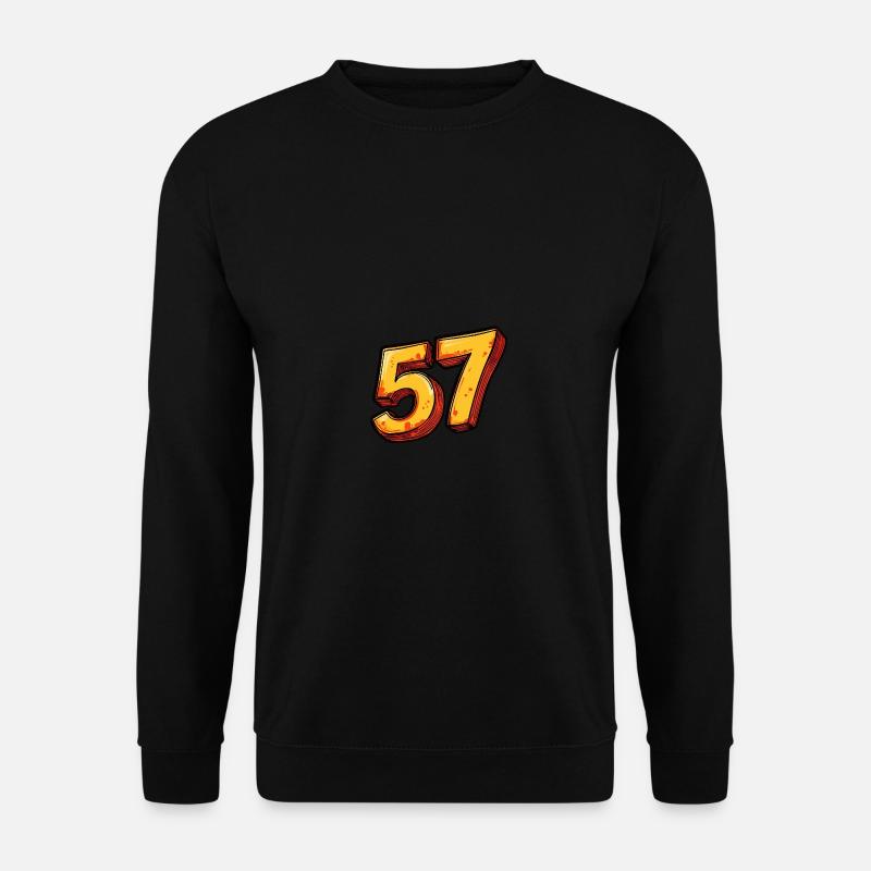 57 Zahl Comic - Unisex Pullover - Schwarz