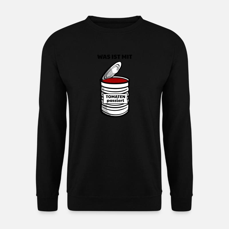 Was ist mit Tomaten passiert | Lustiger Spruch - Unisex Pullover - Schwarz