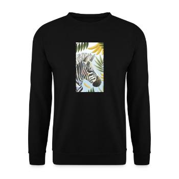 zèbre - Sweat-shirt Unisexe - noir - Devant - Alina (178cm) & Michal (187cm)