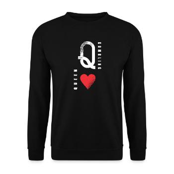 Poker - Unisex Pullover - Schwarz - Vorne - Alina (178cm) & Michal (187cm)