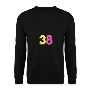 38 Number Comic - Unisex Sweatshirt - black - Front - Alina (178cm) & Michal (187cm)