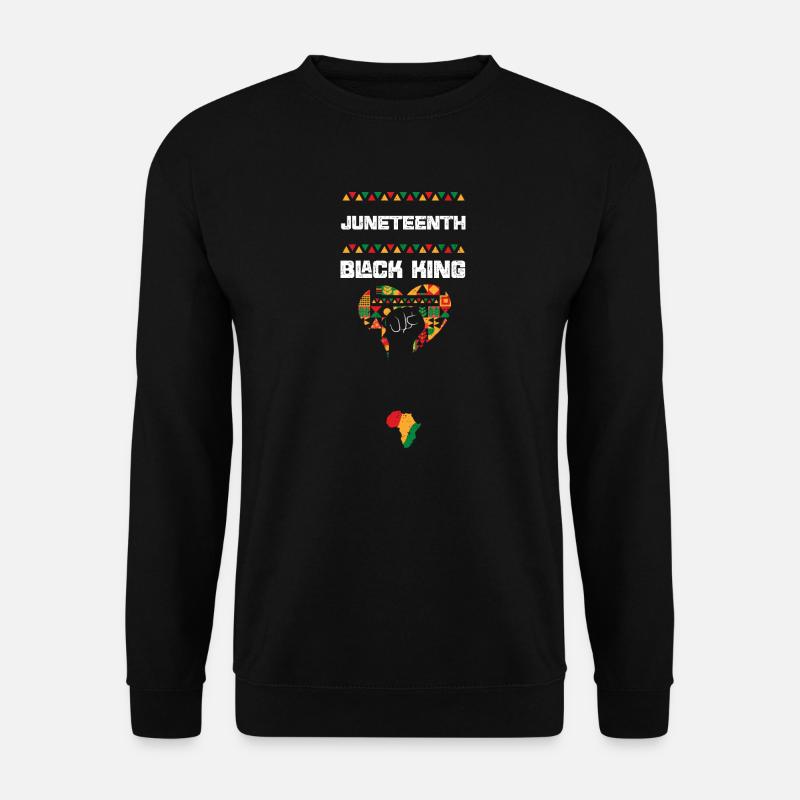 Juneteenth Black King - Unisex Pullover - Schwarz