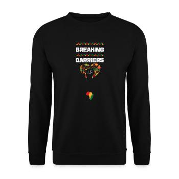 Breaking Barriers - Unisex Pullover - Schwarz - Vorne - Alina (178cm) & Michal (187cm)