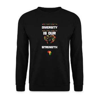 Diversity is Our Strength - Unisex Pullover - Schwarz - Vorne - Alina (178cm) & Michal (187cm)