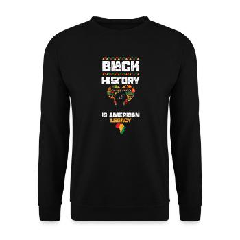 Black History is American Legacy - Unisex Sweatshirt - black - Front - Alina (178cm) & Michal (187cm)