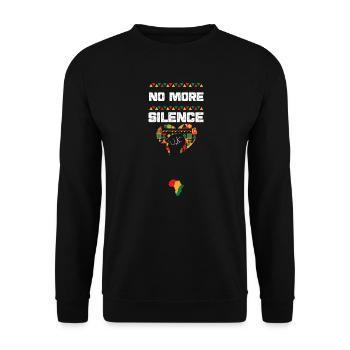 No More Silence - Unisex Pullover - Schwarz - Vorne - Alina (178cm) & Michal (187cm)