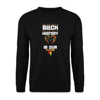 Black History is Our Future - Unisex Sweatshirt - black - Front - Alina (178cm) & Michal (187cm)