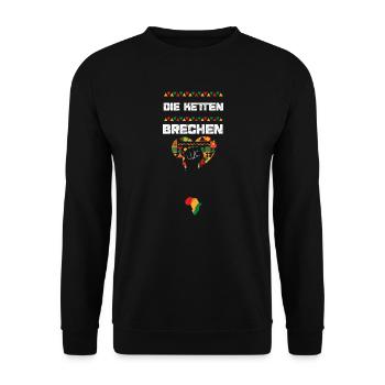 Die Ketten brechen - Unisex Pullover - Schwarz - Vorne - Alina (178cm) & Michal (187cm)