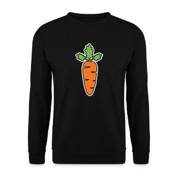 Gemüse Kostüm Karneval Mohrrübe Verkleidung Möhre - Unisex Pullover - Schwarz - Vorne - Alina (178cm) & Michal (187cm)