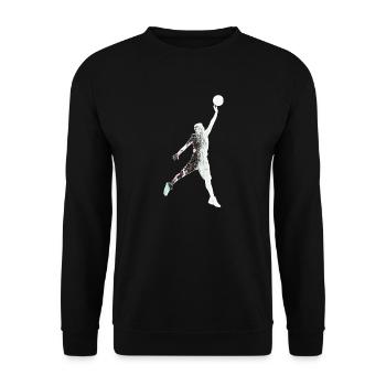 Basketballer / Basketball - Unisex Pullover - Schwarz - Vorne - Alina (178cm) & Michal (187cm)