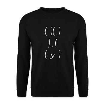 weibliche Körperform ASCII - Unisex Pullover - Schwarz - Vorne - Alina (178cm) & Michal (187cm)