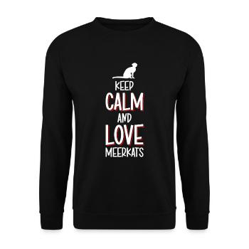 Suricate Animal Drôle - Sweat-shirt Unisexe - noir - Devant - Alina (178cm) & Michal (187cm)