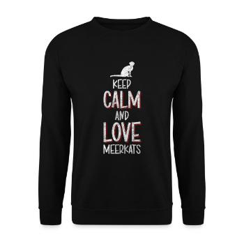meerkat animal fur desert - Unisex Sweatshirt - black - Front - Alina (178cm) & Michal (187cm)