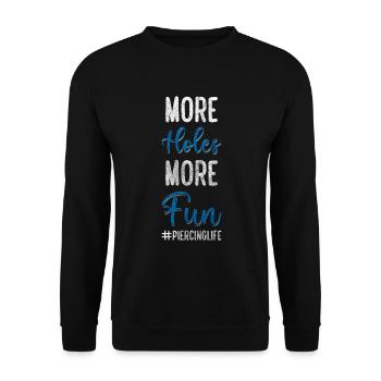 Artist Studio Piercing Studio Plug - Unisex Sweatshirt - black - Front - Alina (178cm) & Michal (187cm)