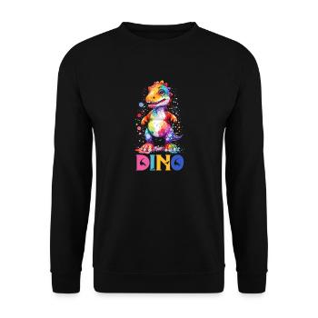 DINO - Unisex Sweatshirt - black - Front - Alina (178cm) & Michal (187cm)